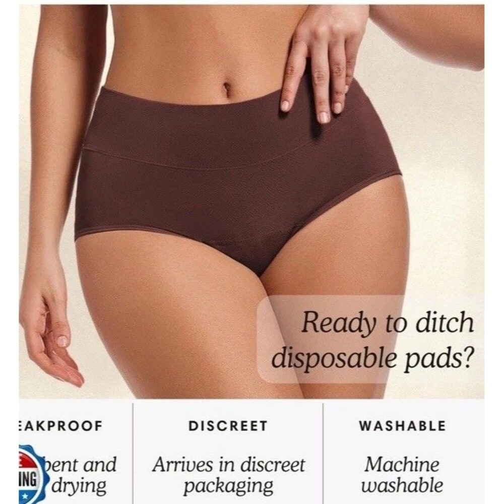 2 Pack Incontinence Underwear for Women Washable Absorbent Leak Proof Size Small